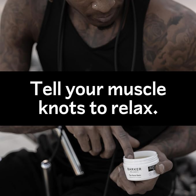 Barker Wellness Muscle Therapy Balm｜Soothe Joint and Muscles, Natural Relaxation with Added Antioxidants and Moisturizer｜All-Natural Vegan Cruelty-Free