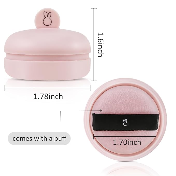 Boobeen Blush Compact for Face, Matte Baked Cream with Puff