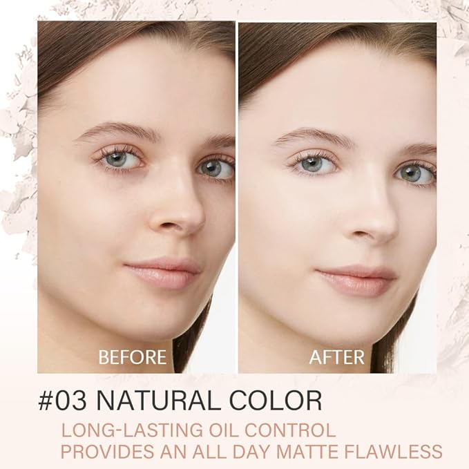 Face Oil Control Pressed Setting Powder-Clarifying Finishing Powder,Waterproof Powder Puff