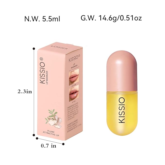 KISSIO Lip Plumper,Natural Lip Plumper 5.5ml