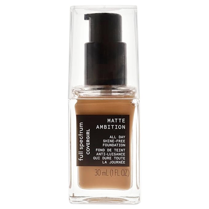 COVERGIRL Matte Ambition, All Day Foundation, Tan Cool 1.01 Ounce