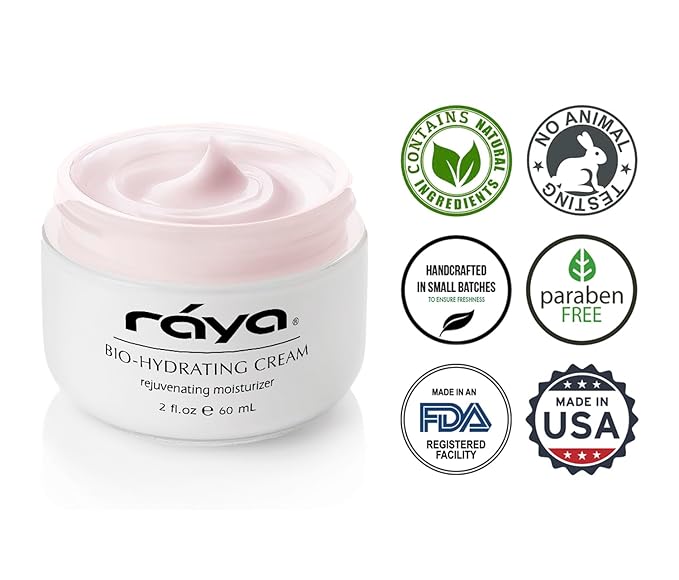Raya Bio-Hydrating Cream (303) | Light, Moisturizing Face Cream for Non Problem Skin | Tones, Firms, Hydrates, and Helps Reduce Fine Lines and Wrinkles