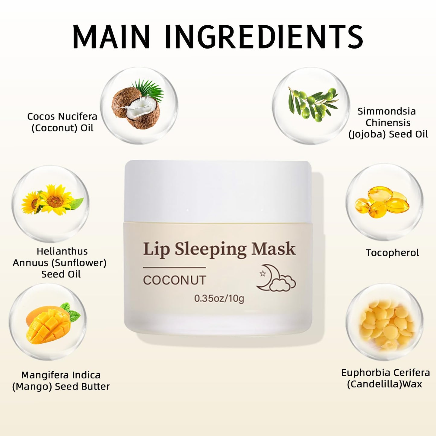 24H Lip Mask Set – Strawberry Day & Coconut Night Care – Hydrating & Softening Lip Sleeping Mask Duo for Dry, Flaky Lips – 10g x 2 (Strawberry and Coconut Set)