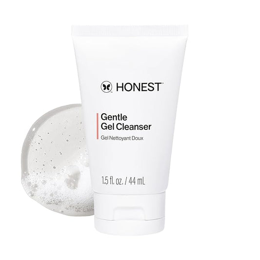 Honest Beauty Mini Gentle Gel Daily Face Cleanser | Calms, Refreshes, + Hydrates | Vegan + Safe for Sensitive Skin | Travel Size, 1.5 fl oz