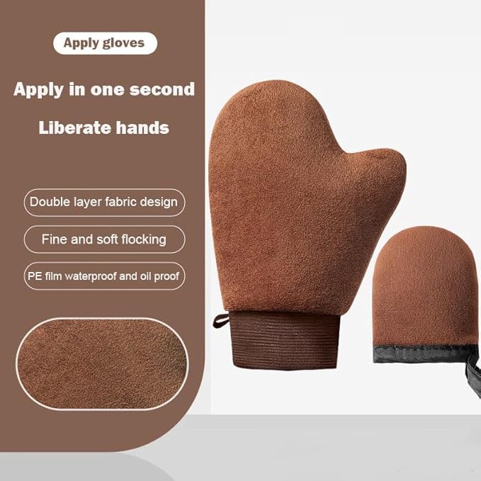 2 pieces tanning mitts self tanner for back tan face self tanner set tanning gloves for self tan lotion applicator