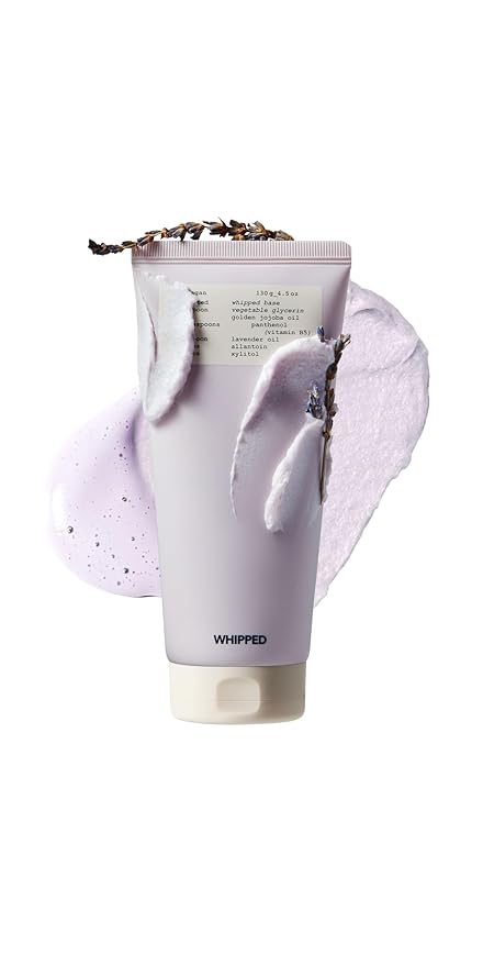 WHIPPED Cream Facial Cleanser Jojovender - Jojoba & Lavender Face Wash - For Redness, Dry Sensitive Skin - Moisturizing Cleanser, Niacinamide, Hyaluronic Acid, Vegan Korean Skincare, 4.5 oz