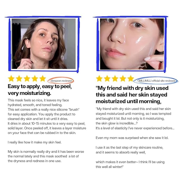 MILLIMILLI COLLAPY 3D Peel-off Collagen Face Mask + Silicone Brush