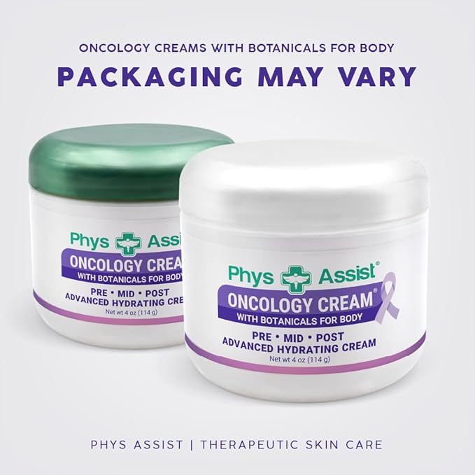 PhysAssist - Oncology Body Cream with Botanicals, 6 oz. Soothing and Hydrating to Stressed Skin. Made with Oils of Lavender, Calendula, and Peppermint. Non-Irritant, Clinically Tested.