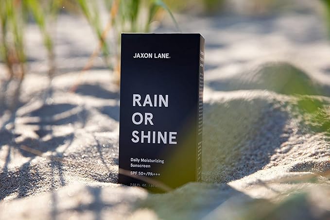 RAIN OR SHINE Anti Aging Face Sunscreen SPF 50 for Clear Skin w/Green Tea, Hyaluronic Acid, Vitamin E Oil, Ginseng Extract, Licorice Root, SPF Moisturizer for Face & Body Cream 2.03 Oz, Unscented, 2Pk