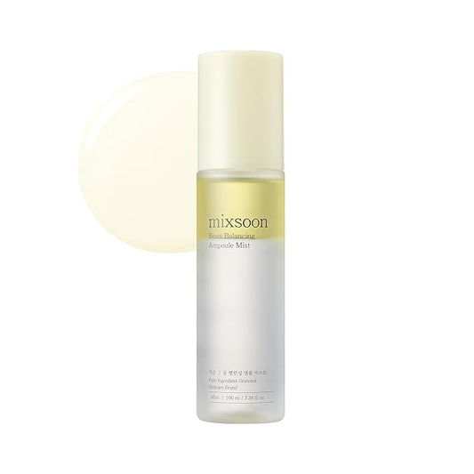 mixsoon Bean Balancing Ampoule Mist Skin moisturizer and Oil balance For Hydrated Radiance Korean Glass Skin Care 3.38 fl. oz. / 100ml