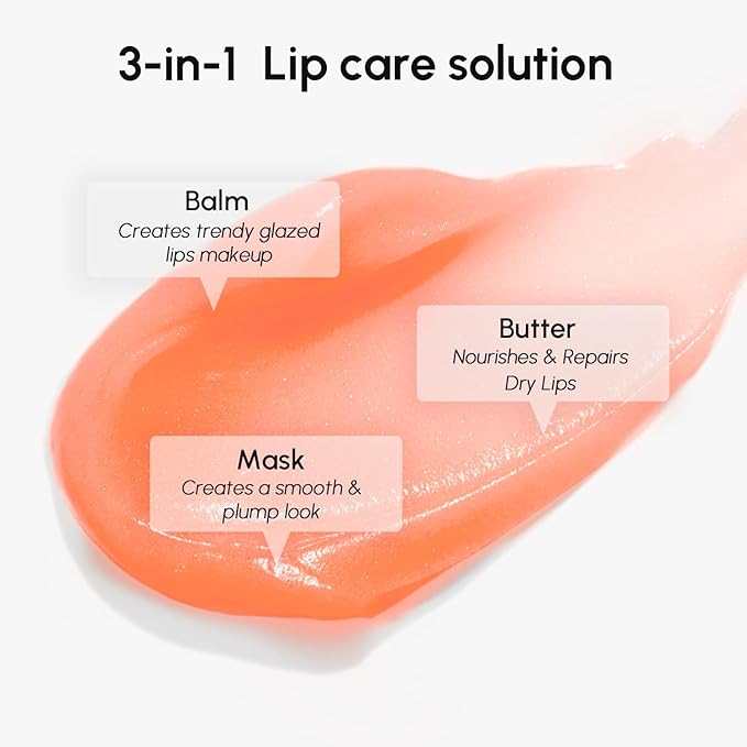 MAREE Lip Moisturizer - Lip Mask Overnight - Moisturizing Lips Butter Balm with Hyaluronic Acid - Lip Sleeping Mask - Lip Moisturizer For Very Dry Lips Care - Hidratante de Labios Care Products