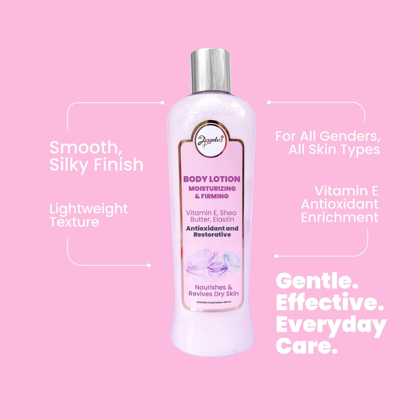 ANYELUZ Kit Duo Moisturizing and Firming Cream + Mini Travel Size | Revitalizes Dry and Damaged Skin | Infused with the Antioxidant Benefits of Vitamin E | Promotes Fresh and Elastic Skin