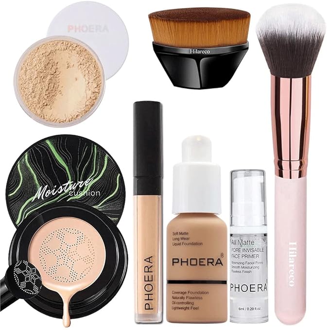 PHOERA Foundation Full Coverage Makeup, Mushroom Head Air Sand CC)