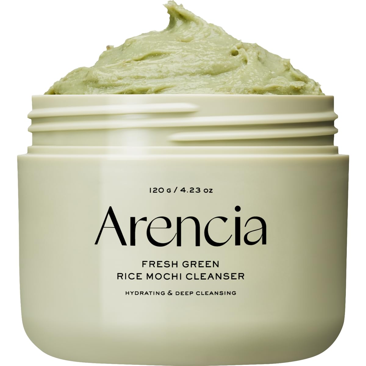 Arencia Korean Rice Mochi Face Cleanser - Face Mask, Foaming Cleanser, Gentle Scrub All in One - Deep Cleansing, Moisturizing, Pore Minimizing, Removing Blackhead- with Rice Water & Green Tea, Mugwort