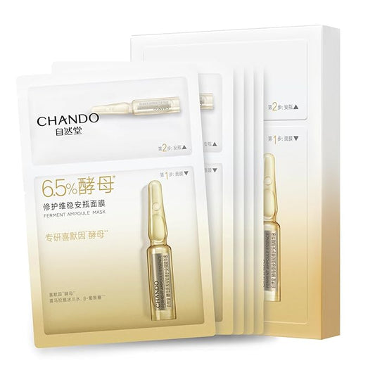 2-Step Ferment & Niacinamide Repairing Ampoule Mask (1.5ml+33mlx5PCS) - Hydrating Mask with Ferment for Skin Recovery and Redness Reduction