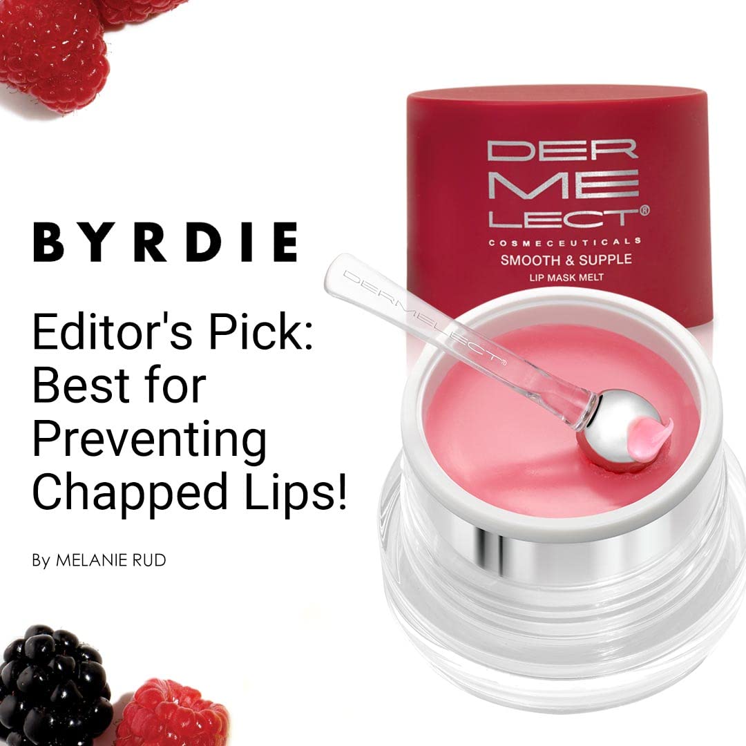 Dermelect Smooth & Supple Lip Mask Melt Anti Aging Lip Balm with Castor Oil, Jojoba, Abyssinian, Evening Primrose Oil, Hydrating & Replenishing for Dryness Chapped Lips Flakiness Cracked Skin 0.5 oz