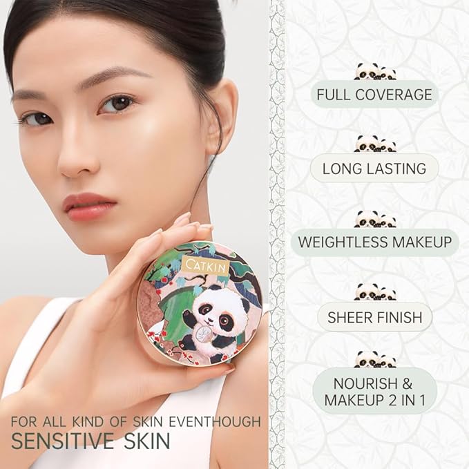 CATKIN Panda Land Full Coverage Cushion Fondation, Breathable
