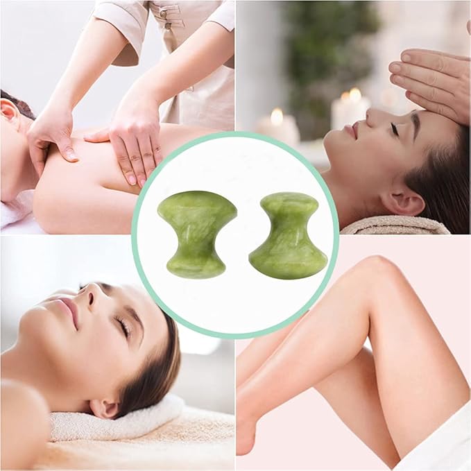 2 Pcs Mushroom Jade Gua Sha Relaxing