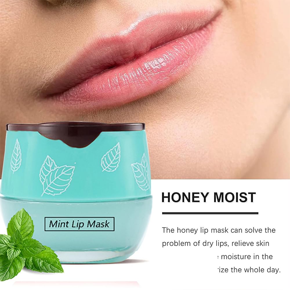 8PCS Bee Lip Balm Pot, Fruit Moisturizing Propolis Lip Mask, Lip Mask Overnight Moisturizing Lip Balm Hydrating Prevention Dry and Crack Lip Scrubs Exfoliator Lip Wrinkle Care Products