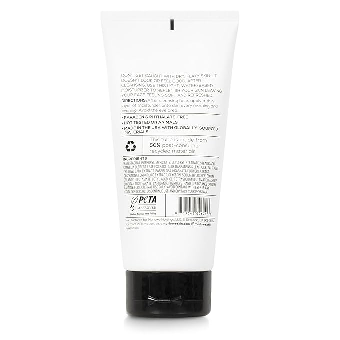 MARLOWE. Face Cleanser & Moisturizer Skin Care Duo, No. 121 Facial Cleanser 6 oz & No. 123 Facial Moisturizer 6 oz with Green Tea & Deep Sea Algae Extracts, Purifies, Hydrates, Refreshes & Soothes