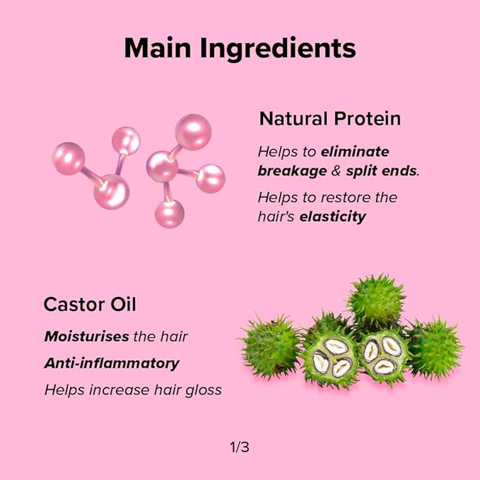 Give Me Cosmetics Hair Repair Cream, Leave-In Conditioner Treatment, Reduces Split Ends, Rich in Castor Oil, Argan Oil, Vitamins B3 and B5 & Strengthening Protein, Reverses Damage