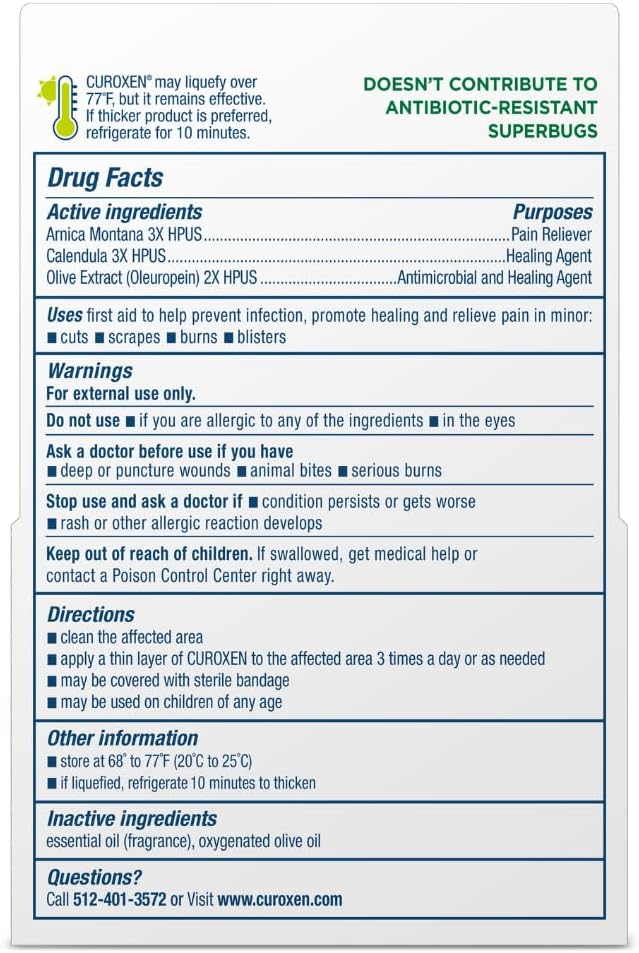 First Aid Ointment - Pain Relief Ointment with Arnica, Topical Ointment for Cuts, Scrapes, and Burns, All-Natural & Organic Ingredients, First Aid Supplies, 0.5 oz Vertical
