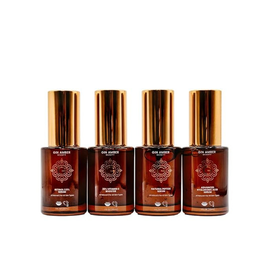 Gin Amber Beauty - Pack of 4 Serums (1 fl oz - 30 ml)