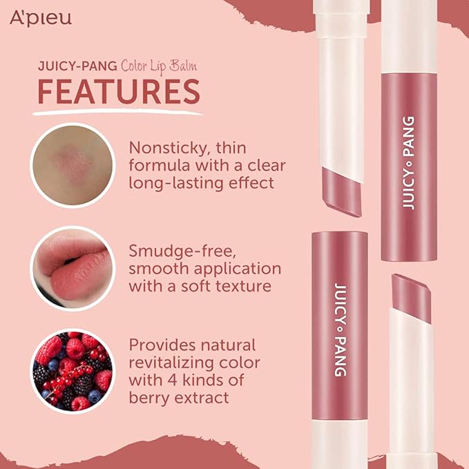 A'PIEU JUICY-PANG COLOR LIP BALM (CR02-JUJUBE) balm
