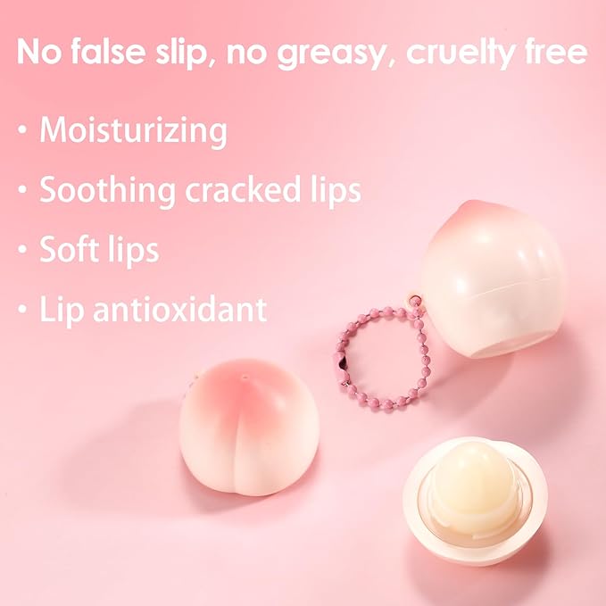 KISSIO Lip Balm,Peach Lip Balm,Lip Care oz(01#Peach)