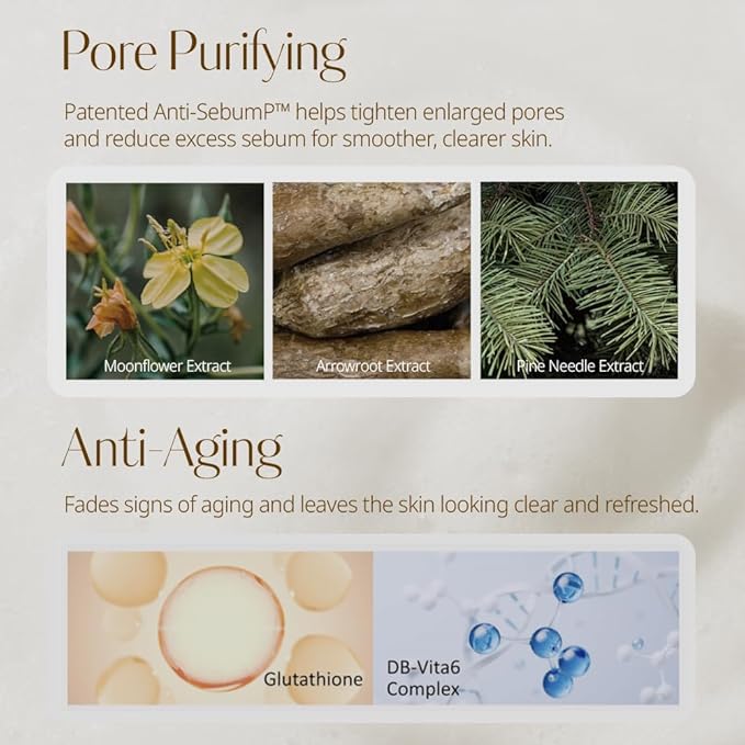 Mega Bubble Cleansing Foam 7.4 oz. 2 Pack – Deep Pore Facial Cleanser with Glutathione & Vitamn C,E - Gentle Hypoallergenic Moisturizing Wash for Sensitive Skin - Korean Skincare