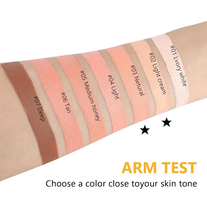 Kaely 2Pcs Pot Concealer Full Coverage Set,under Eye Correcting Concealer,02+03