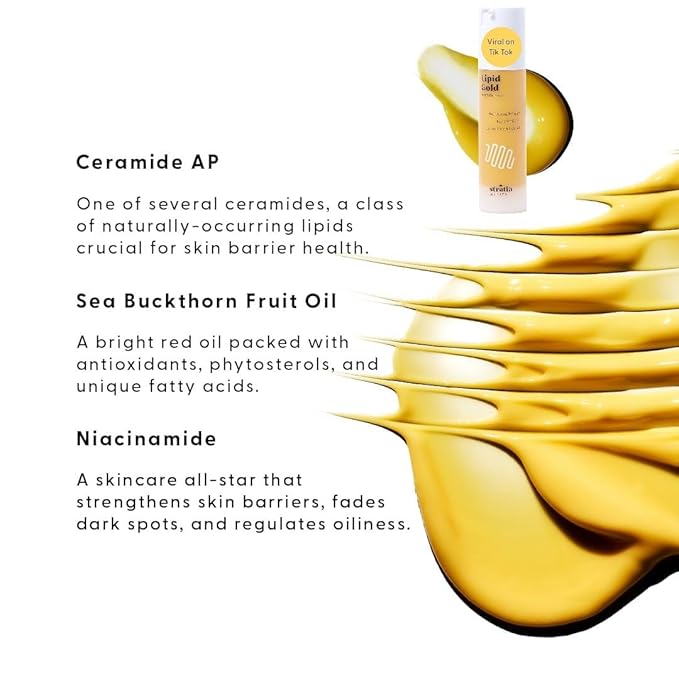 Stratia Lipid Gold & Interface Daily Moisturizer Bundle - Ceramide & Peptide Hydration Combo for Moisturizing and Strengthening the Skin Barrier, Suitable for All Skin Types, 1.7 oz Each