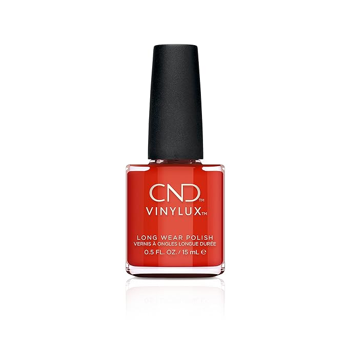 CND Vinylux Longwear Red Nail Polish, Gel-like Shine & Chip Resistant Color, Hot or Knot, 0.5 fl. oz
