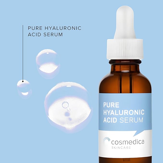 Cosmedica Skincare Facial Serum Trio Set Value for Clear Skin - Vitamin C Super Serum, 2.5% Retinol Serum, Pure Hyaluronic Acid Serum – Vegan, Cruelty-Free Skincare 6 pack