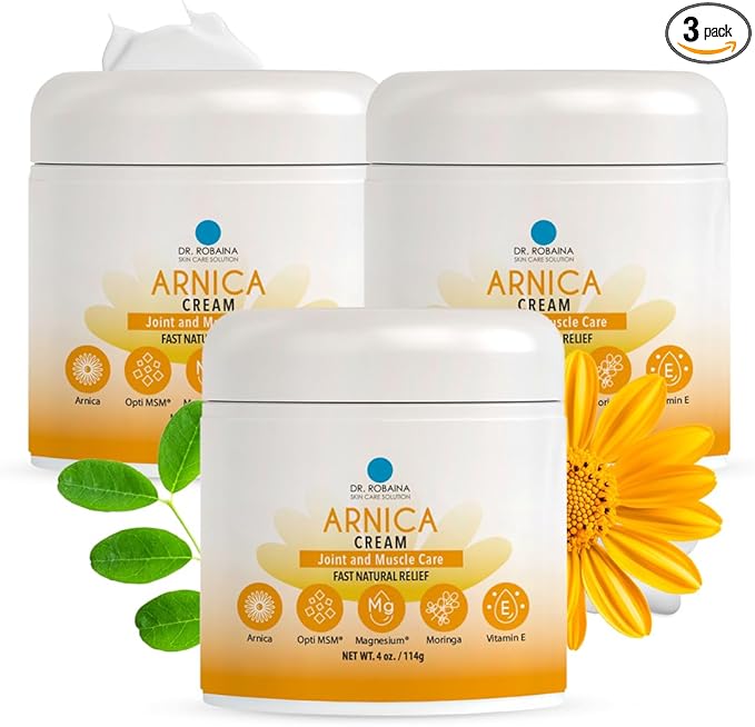 Dr. Robaina Arnica Bruise Cream 4 oz – Concentrated Arnica & Vitamin K Moisturizer for Skin That Looks More Even After Bumps & Cosmetic Touch-Ups – Fast-Absorbing, Non-Greasy, Made in USA
