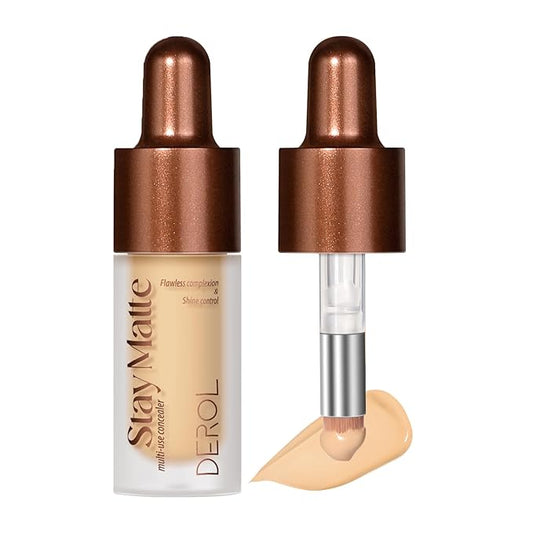 Foundation Makeup,Soft Beige Full Coverage Foundation Makeup（Built-in brush）Vegan Face Makeup(05#)