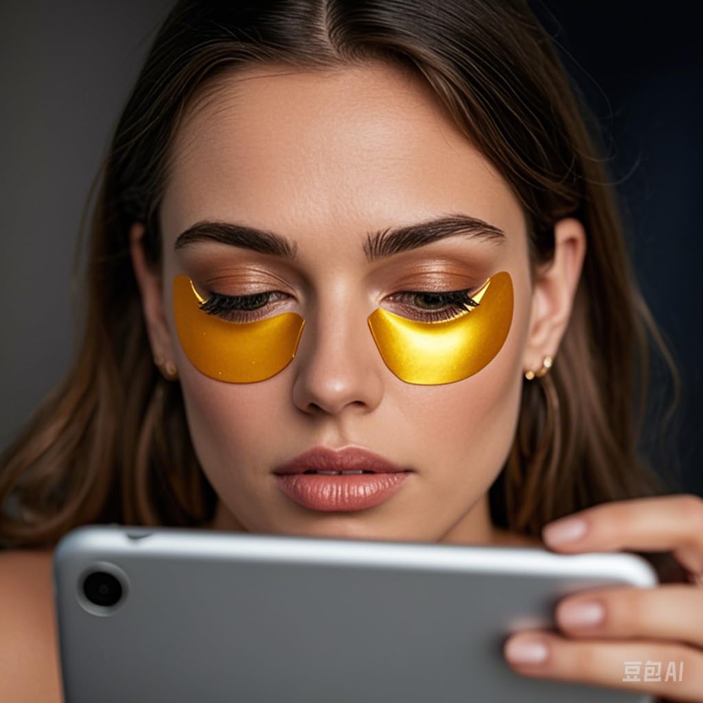 20 Pairs Lip Masks & Eye Masks,V- Face Lift Strap, 24K Gold Gel Crystal Collagen Eye Pads,Moisturizing Lip Mask Crystal Pads,Under Eye Patches for Dark Circles,Eye Bags, Wrinkles, Full face care