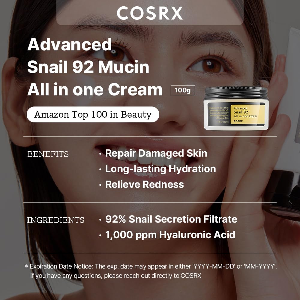 COSRX Advanced Skin Cycling Routine- Vitamin C 23% Serum + Snail 96% Mucin Essence + Snail 92% All In One Cream, Daily Professional Skincare, Improve Radiance & Dark Spots, Korean Skin Care