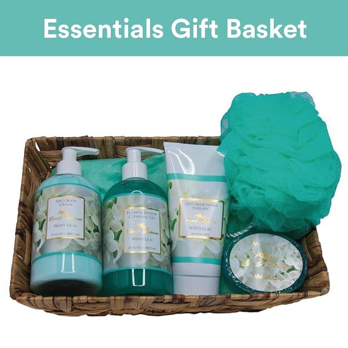 Camille Beckman Essentials Gift Basket, White Cleansing