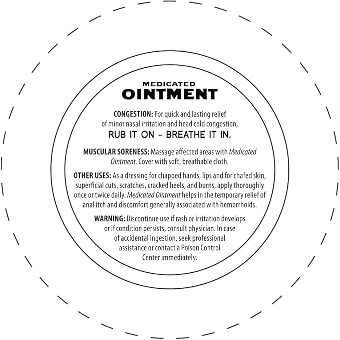 Rawleigh Medicated Ointment: 4.5 oz Blue Tin, Topical Chest Rub for Cold, Nasal Congestion, Minor Aches and Pain, with Camphor, Menthol & Eucalyptus, Non-Greasy Formula - Pack of 3