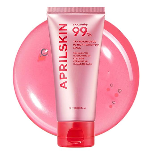 APRILSKIN TXA Niacinamide 99 Overnight Wrapping Mask | 99% High-Purity TXA+Niacinamide for Uneven Skin Tone | Overnight Skin Booster for Toning Care, Firming & Pore Care | 80ml, 2.70 fl.oz.