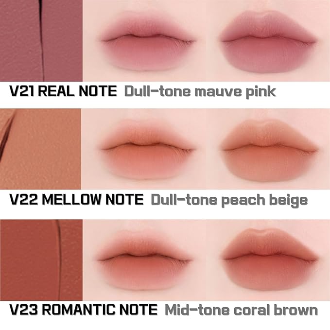 BBIA Last Velvet Tint - Soft & Creamy Matte Finish Lip Stain, Blur Effect with Velvety Texture, Long-Lasting, High Pigment, Lightweight, Non-Drying, Vegan, Korean Lip Makeup (V23 ROMANTIC NOTE)