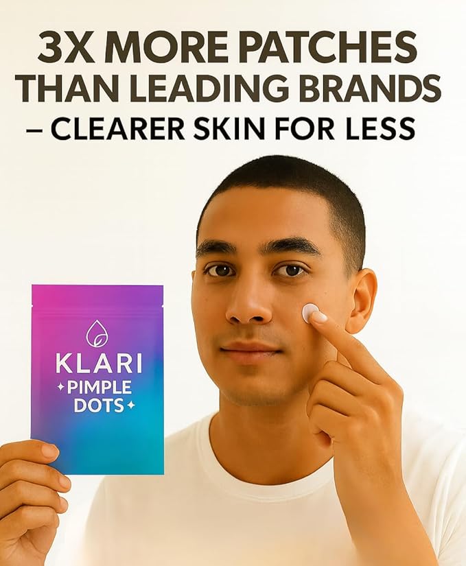 Klari Pimple Dots – 108 Hydrocolloid Acne Patches, Zit Stickers for Breakouts & Blemishes, Invisible Day & Night Spot Treatment for Face (2 Sizes)