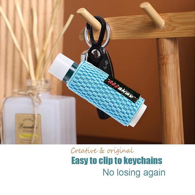 3PCS Lip Balm Holder Sleeves Keychain