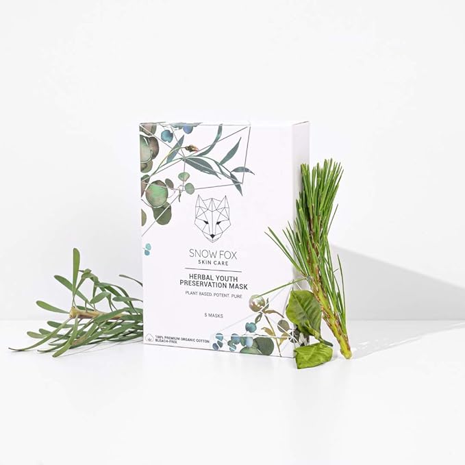 Snow Fox Herbal Youth Mask with Elasticity Production and Collagen Boost, 5-Pack