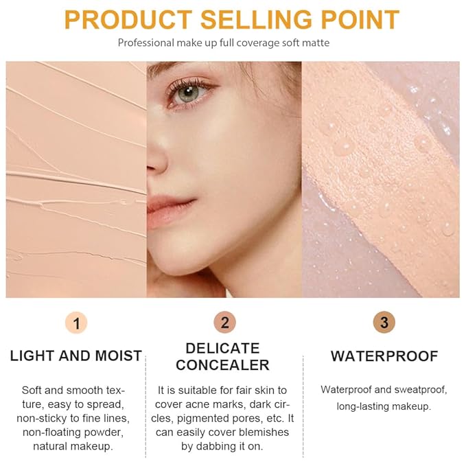 Kaely Pot Concealer Full Coverage Set,under Eye Brightener ojeras 02