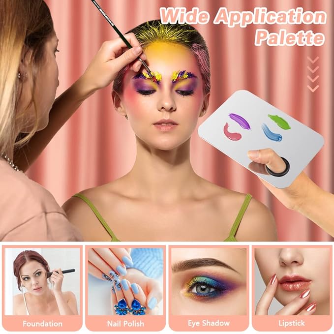 5PCS Makeup Mixing Palette, Stainless Steel Cosmetic Makeup