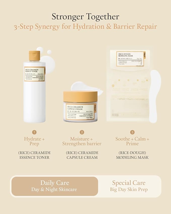 FULLY Rice Ceramide Moisturizing Cream – Deep Hydration Korean Facial Cream with Rice Bran Extract & Ceramide, Strengthens Barrier, Glowing Skin, Fragrance-Free, Vegan& Dermatologist Tested 3.04 fl.oz