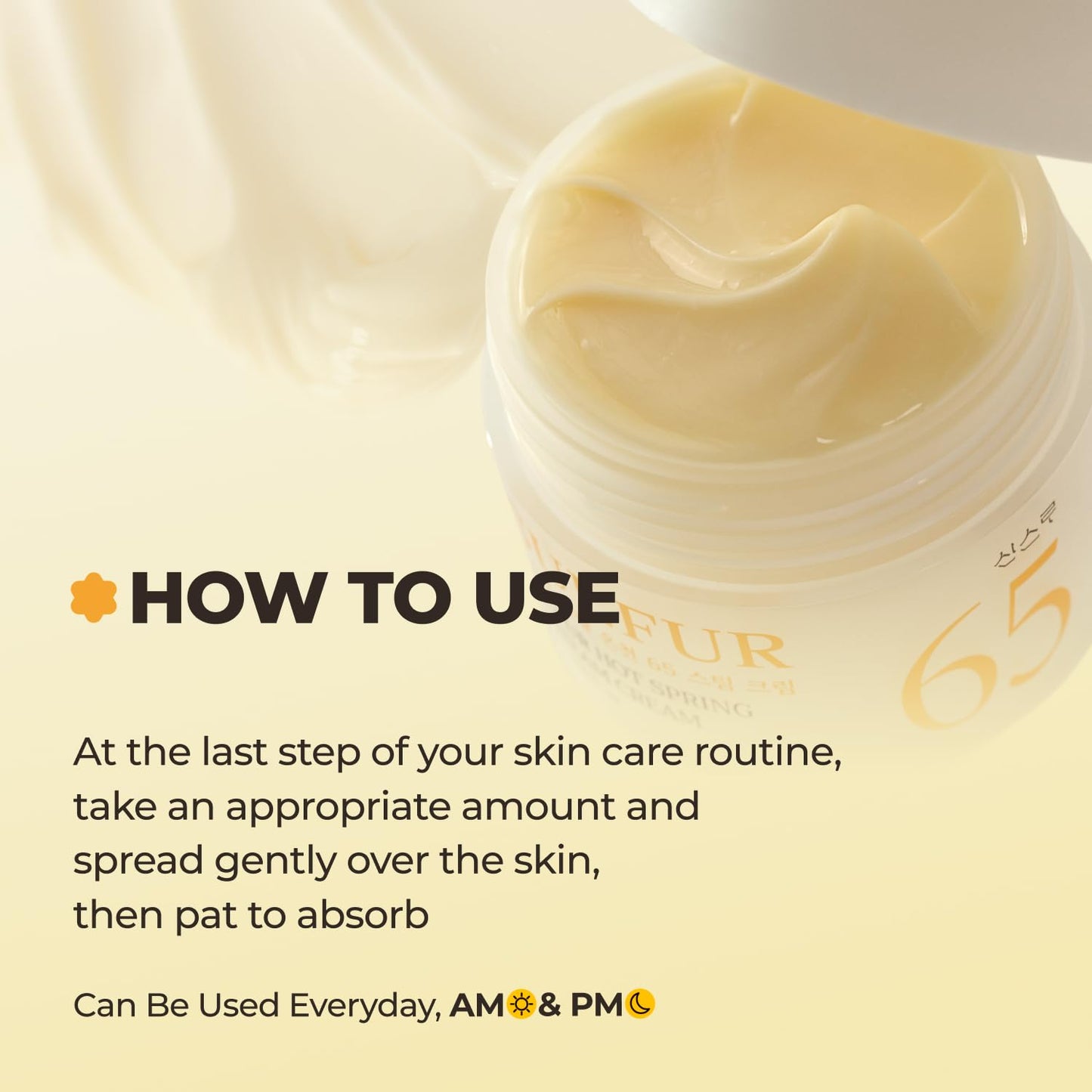 SINSURU Sulfur Hot Spring Water 65% Repair Cream, Daily Face Cream Moisturizer for Dry Skin, Acne-prone, Sensitive Skin, Korean Skin Care (1.69 fl.oz. 50ml)