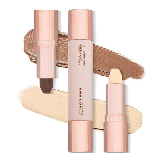 Contour Stick, Highlighter Makeup, 2 in 1 Cream Face (02#)